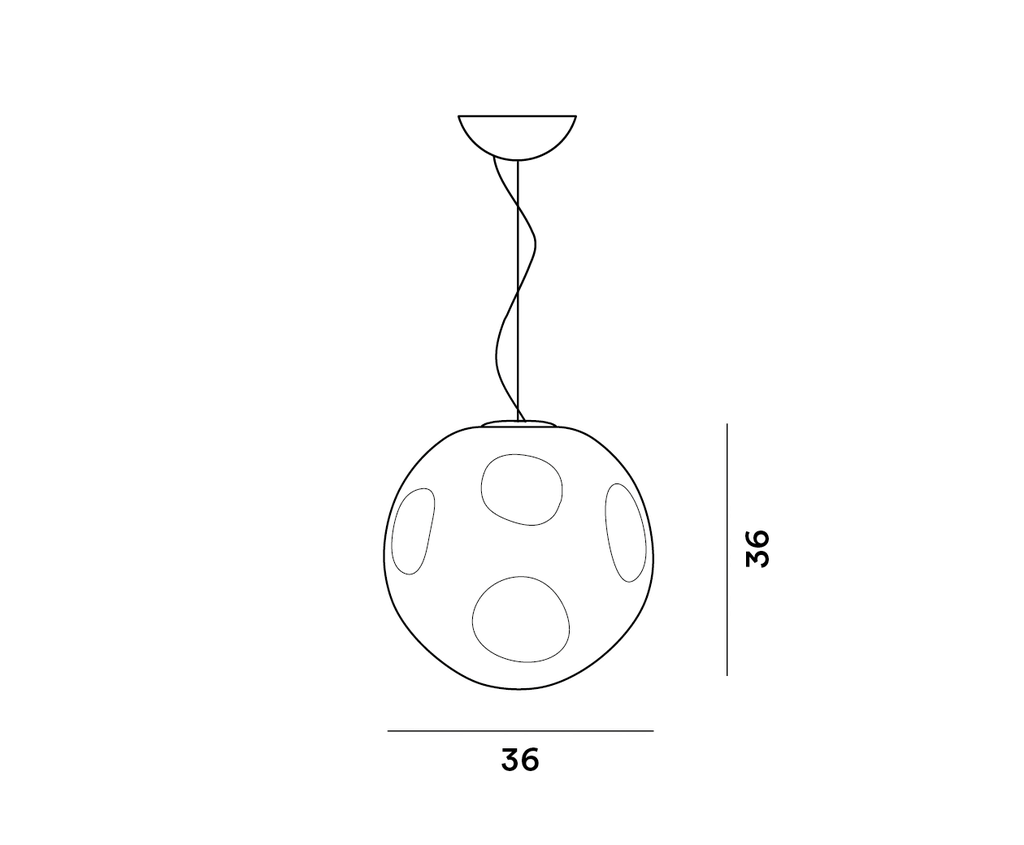 Foscarini Hoba grande, Sospensione