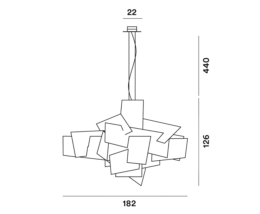 Foscarini Big Bang XL bianco, Sospensione