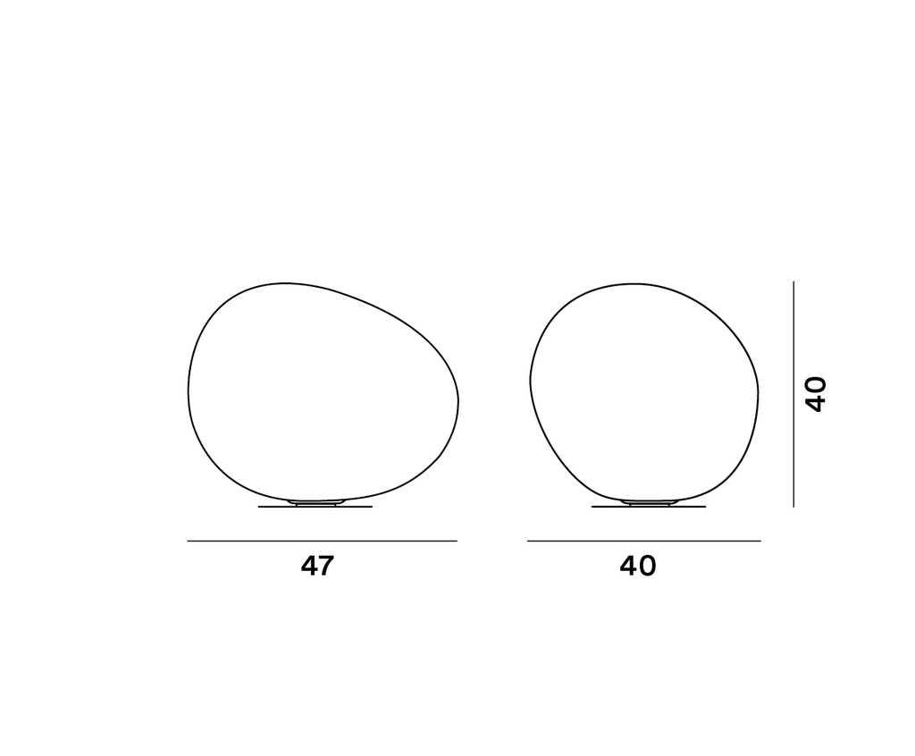 Foscarini Gregg grande tavolo on/off bianco