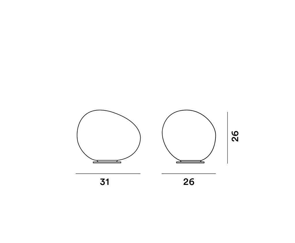 Foscarini Gregg media tavolo with dimmer bianco