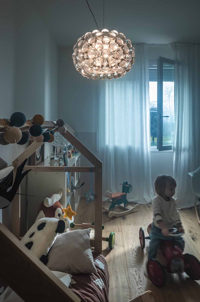 Foscarini Caboche Plus media LED dimmable, Sospensione