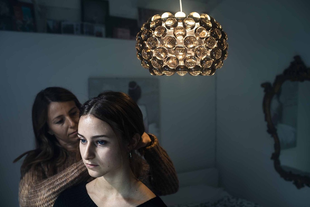 Foscarini Caboche Plus media LED dimmable, Sospensione