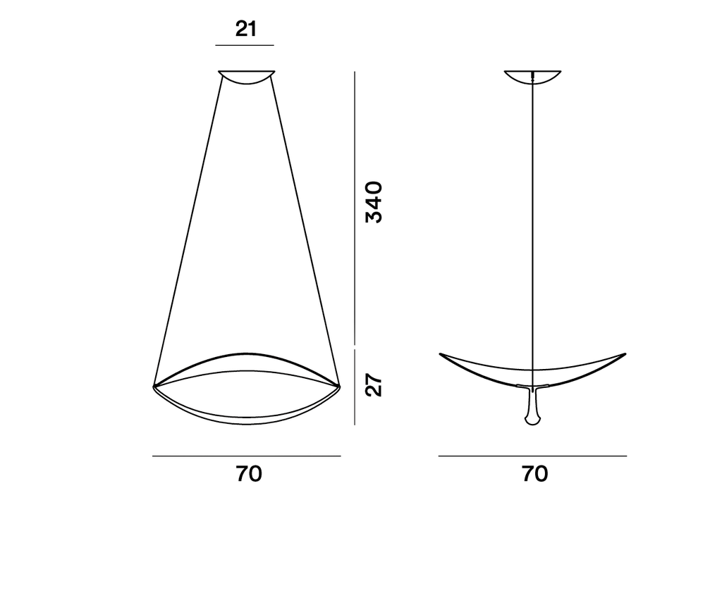 Foscarini Plena dimmable, Sospensione