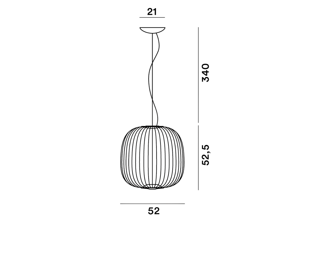Foscarini Spokes 2 colours, Sospensione