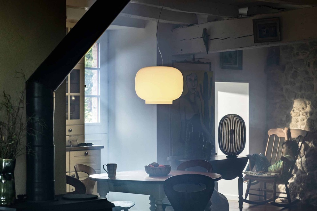 Foscarini Chouchin 1 LED dimm. Bianco, Sospensione