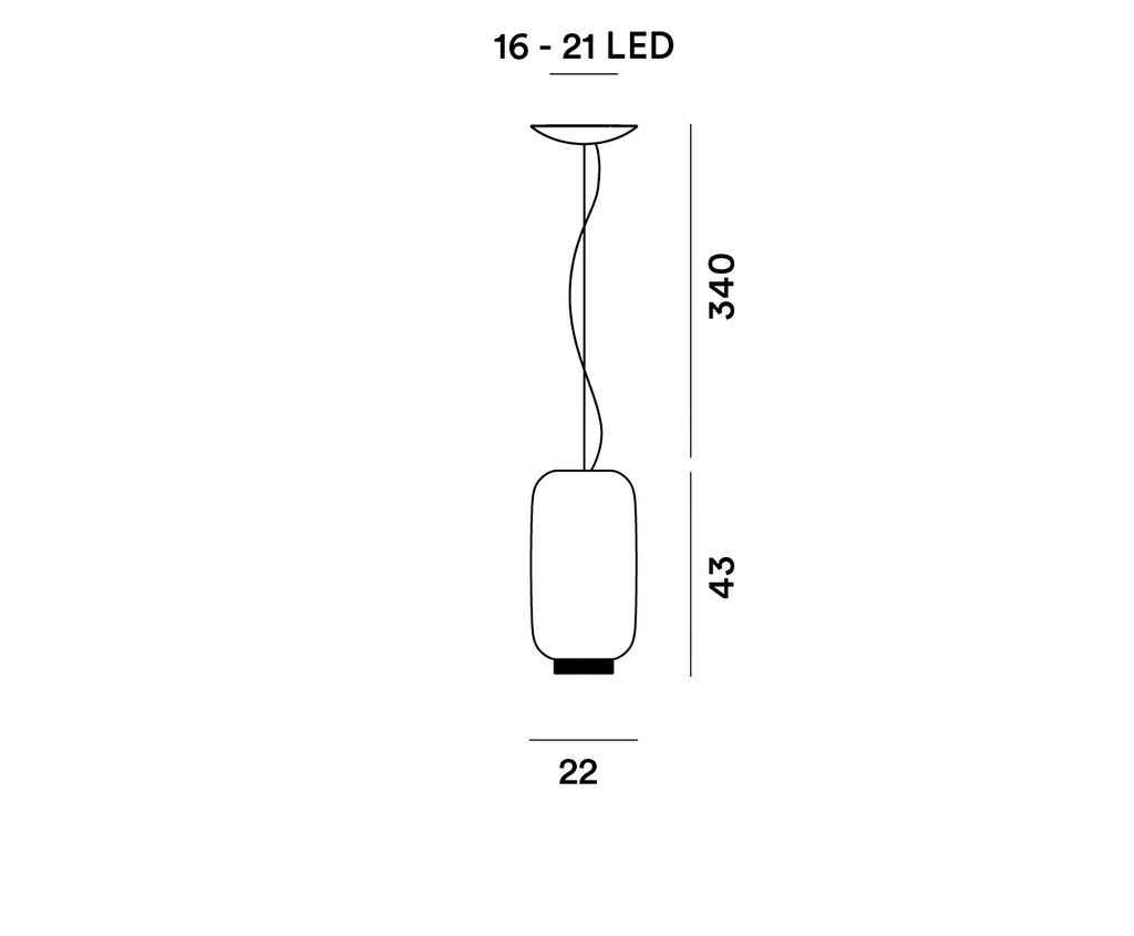Foscarini Chouchin 2 LED dimm. Bianco, Sospensione