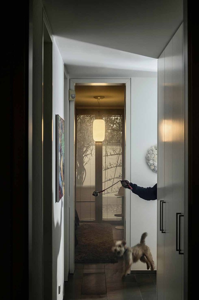 Foscarini Chouchin 2 Reverse LED dimm. bianco/nero, Sospensione
