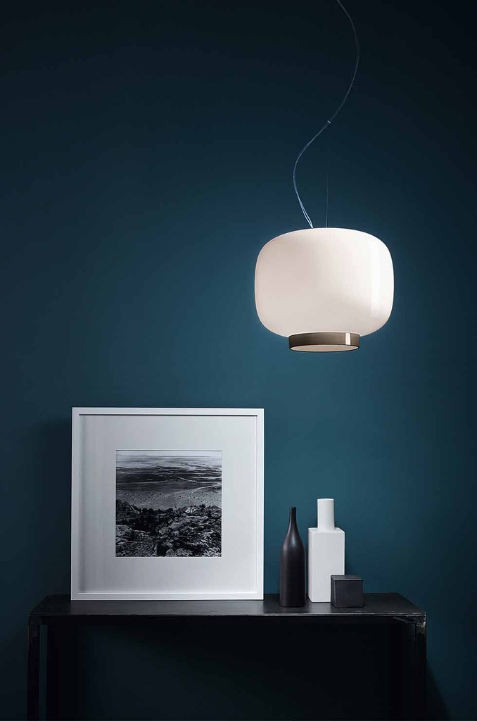Foscarini Chouchin 3 Rev. LED dimm. bianco/grigio, Sospensione