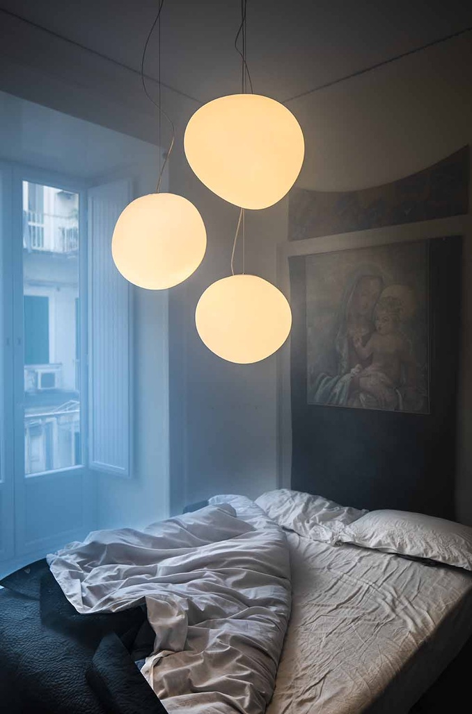 Foscarini Gregg MIDI bianco, Sospensione
