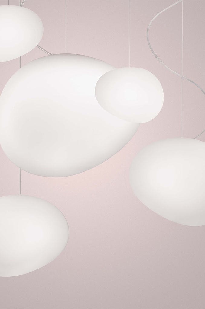 Foscarini Gregg MIDI bianco, Sospensione