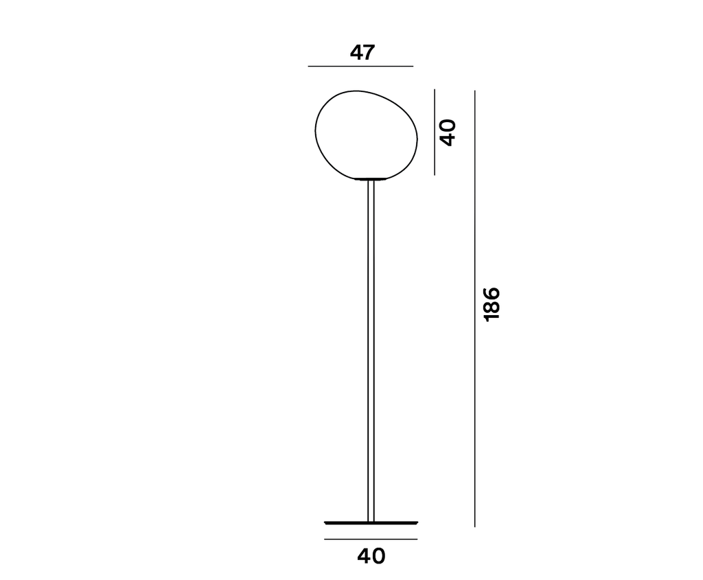 Foscarini Gregg grande bianco, Terra