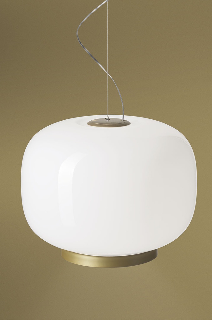 Foscarini Chouchin 1 Rev. LED dimm. bianco/arancio, Sospensione