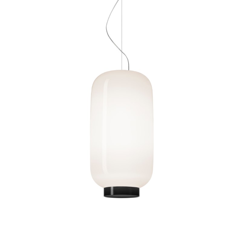 Foscarini Chouchin 2 Rev. LED dimm. bianco/nero, Sospensione