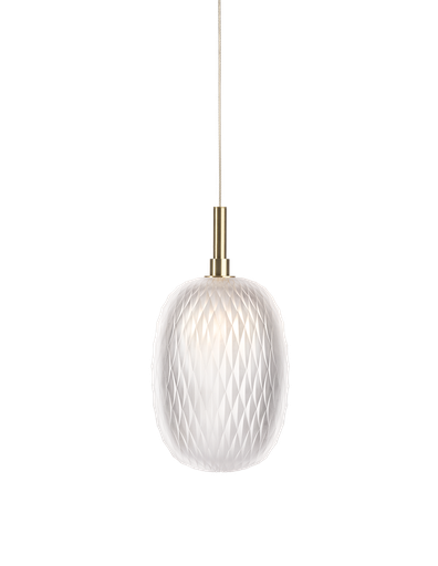 Bomma Metamorphosis single pendant large with canopy, clear glass
