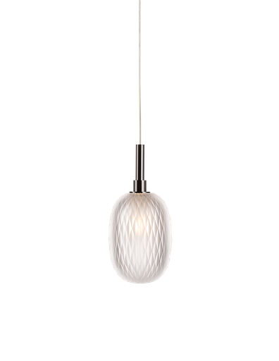 Bomma Metamorphosis single pendant small with canopy, clear glass
