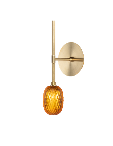 Bomma Metamorphosis wall lamp small pendant - option A without wall box, colour glass