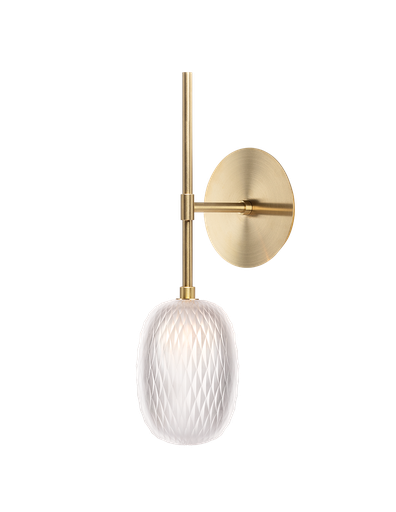 Bomma Metamorphosis wall lamp large pendant - option B with wall box, clear glass