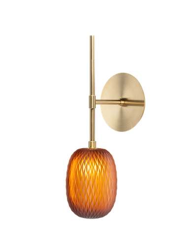 Bomma Metamorphosis wall lamp large pendant - option B with wall box, colour glass
