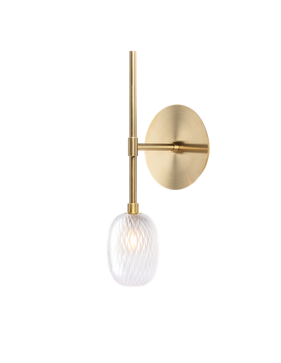 Bomma Metamorphosis wall lamp small pendant - option B with wall box, clear glass