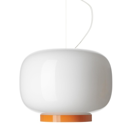 Foscarini Chouchin 1 Rev. LED dimm. bianco/arancio, Sospensione