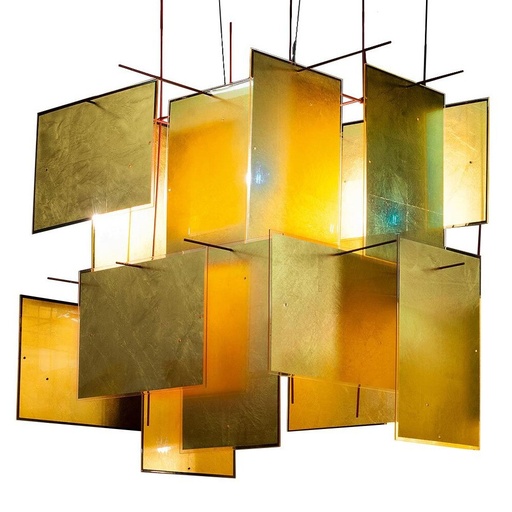 Ingo Maurer 1000 Karat Blau. Standard, with 20 shades, Suspended